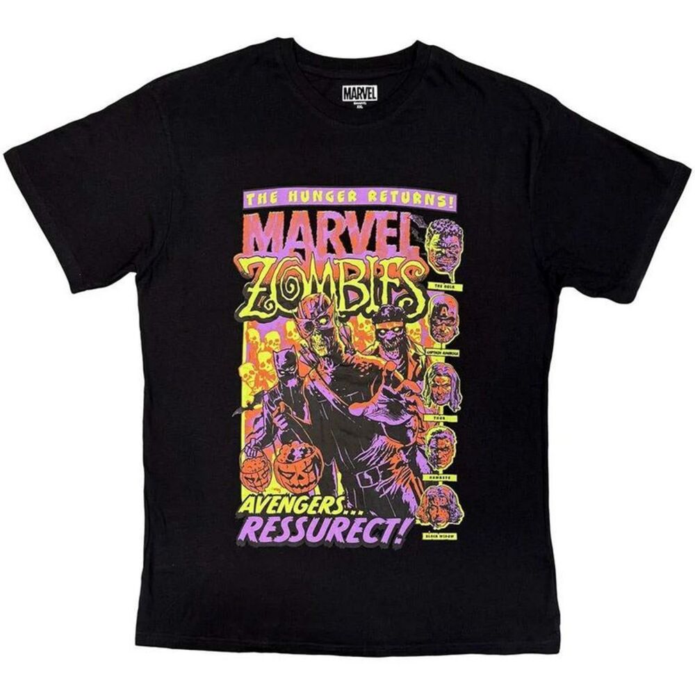 Marvel Comics Unisex Adult Avengers Resurrect T-Shirt / Black